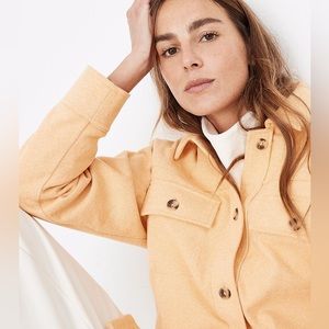 Madewell brushed herringbone knit shirt jacket size Small